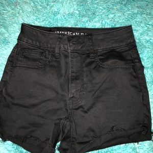 high waisted black shorts